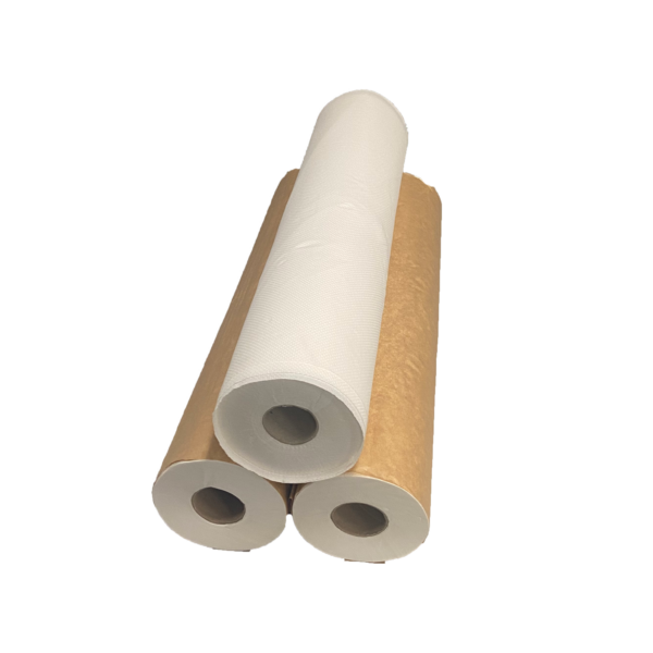 DRAP D'EXAMEN GAUFRE EN ROULEAU BLANC 50x35CM