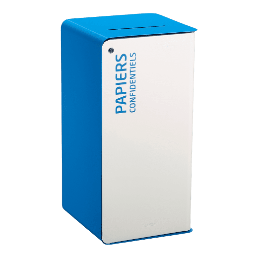 CUBATRI BORNE DE TRI SELECTIF 40L AVEC SERRURE "PAPIER CONFIDENTIELS"