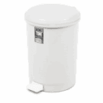 POUBELLE A PEDALE + SEAU 6L BLANC