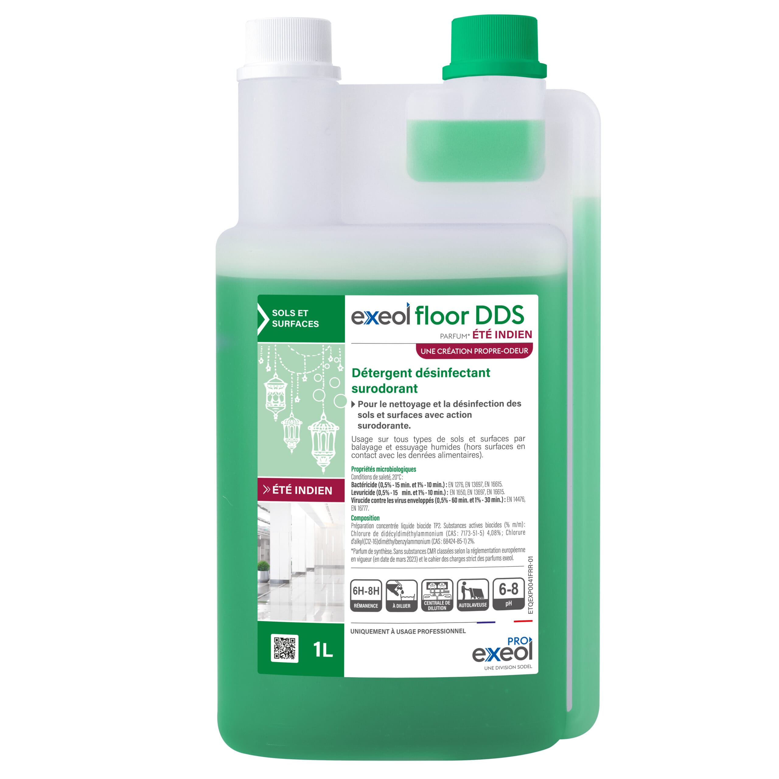 Ete indien DETERGENT DESINFECTANT EXEOL FLOOR ETE INDIEN 1L