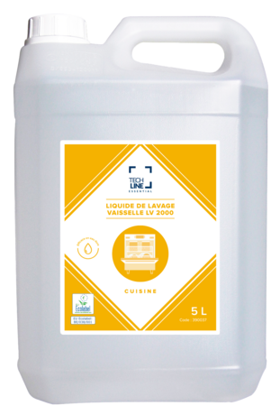 DETERGENT LIQUIDE VAISSELLE EAU DURE TECHLINE LV2000 ECOLABEL 5L