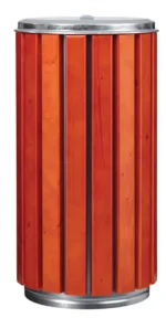 Corbeille extérieure ZENO PROTEC 80 L en bois et acier galvanisé Rossignol