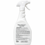 Dos du nettoyant rénovant FARAL OPTIMUM 403 NG 750 ml pour surfaces en inox et chrome, avec mode d’emploi et précautions.