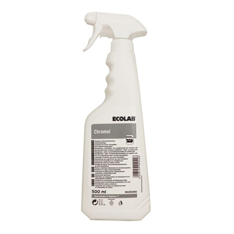 Nettoyant et protecteur inox Chromol Ecolab 500 ml en pulvérisateur