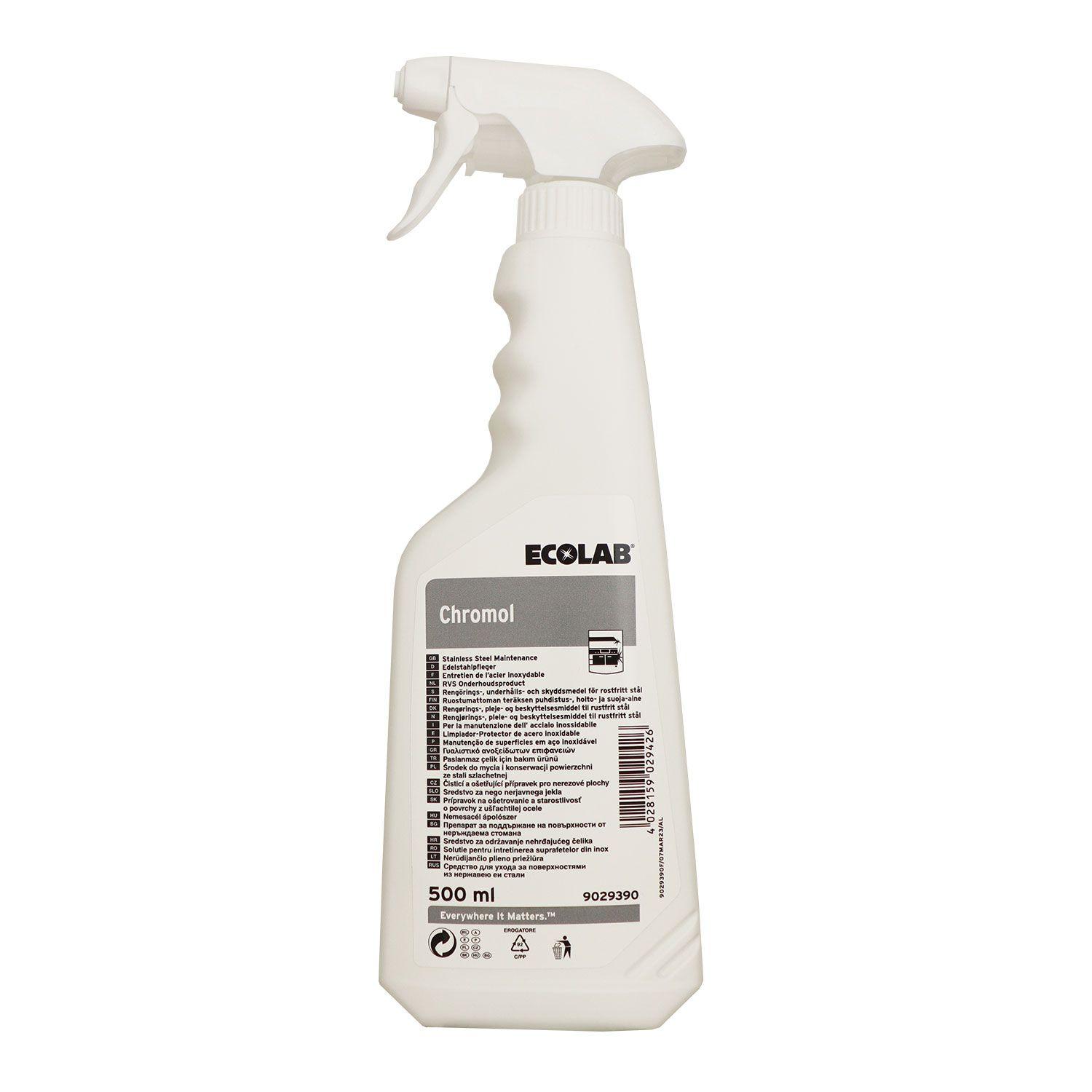 Nettoyant inox Chromol Ecolab 500 ml-xabLRtWCnCUWn_gIImP1o7eEJI-W8M8pMncrljOCbeVqBpgP--B3ncfJuX-pPChiPEp0UHsHAEy7-TBSYx0n_33zfrkliPLyq3GyT42UU_IUCw2u5bcG0Q2azplZD-9kVpItm422Pryf2Vb7MnvleFtpK Nettoyant et protecteur inox Chromol Ecolab 500 ml en pulvérisateur