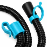 Détail du raccord robinet et du clip de fixation Aquafill Moerman