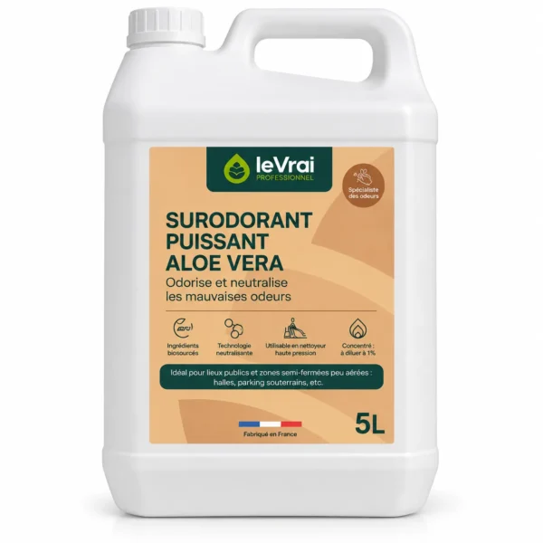 Bidon 5L Le Vrai Professionnel Surodorant Puissant Aloe Vera, vue de face