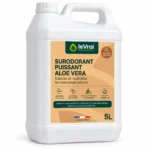 Surodorant Puissant Aloe Vera 5L Le Vrai Professionnel, vue trois quarts du bidon