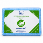 Sachet de 25 lavettes non-tissées ajourées bleues Techline Essential Chicopée 51 x 36 cm.