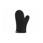 Moufle silicone noire avec reliefs antidérapants pour manipulation à chaud