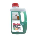 Flacon vert de nettoyant marbre et pierres naturelles SPADO 1 L avec poignée et bouchon rouge