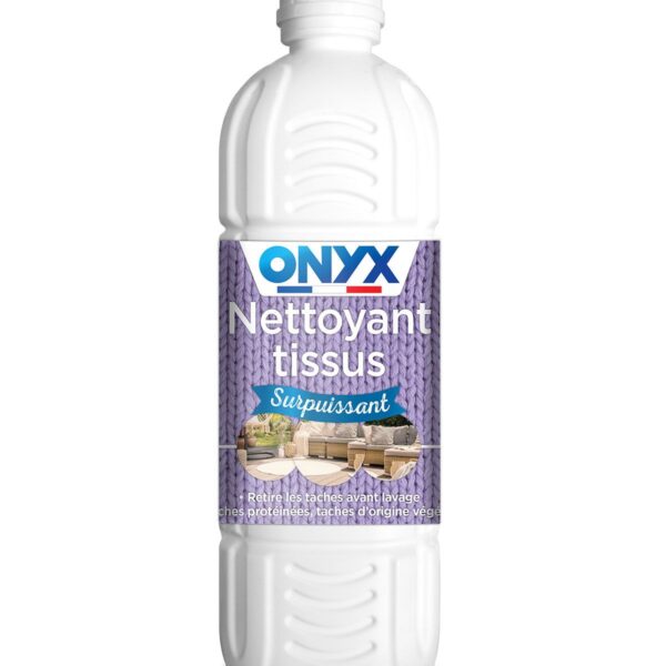 Flacon de nettoyant tissus surpuissant ONYX 1 L pour détachage avant lavage