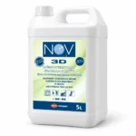 Bidon NOV 3D Pamplemousse 5 L vu de trois-quarts avec poignée et étiquette visibles.