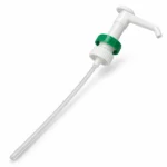 Détail de la pompe doseuse ANIOS 20 ml avec bague verte de fixation pour bidon 5L