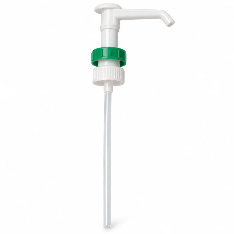 Pompe doseuse ANIOS 20 ml pour bidon 5 L vue de face avec tube transparent