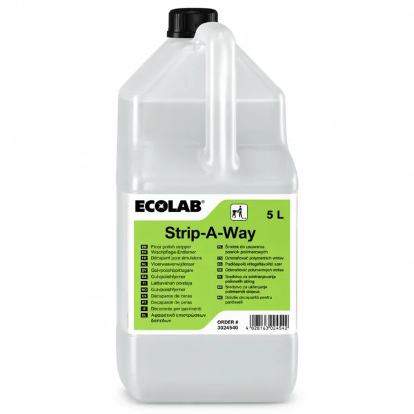 Bidon 5L Ecolab Strip-A-Way, détartrant professionnel pour lave-vaisselle et équipements de cuisine
