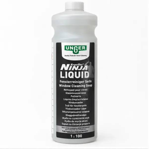 Nettoyant vitres professionnel UNGER ErgoTec Ninja Liquid 1 L vue trois-quarts