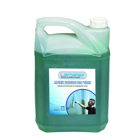 MATEX 5L – NETTOYANT VITRES CONCENTRÉ PROFESSIONNEL Bidon MATEX 5L nettoyant concentré professionnel pour vitres et surfaces vitrées