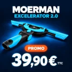 Profitez de la promotion sur le Moerman Excelerator 2.0, un outil professionnel pensé pour un nettoyage des vitres rapide, précis et confortable. Prix promotionnel : 39,90 € TTC