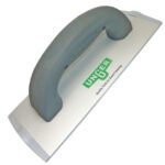 Porte-pad professionnel UNGER avec poignée ergonomique et support aluminium, conçu pour le nettoyage à plat des vitres avec pads adaptés.